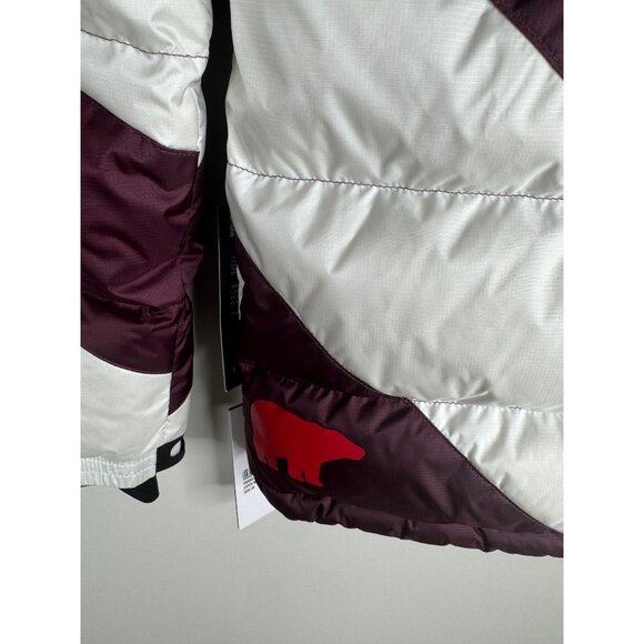 Perfect Moment Super Mojo Striped Puffer Down Jacket Burgundy Youth Size 10 NWT - Picture 9 of 10